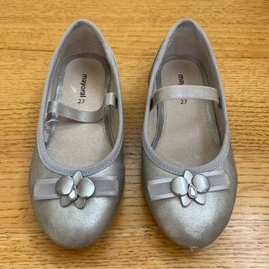 Mayoral Silver Dress Shoes - size 27